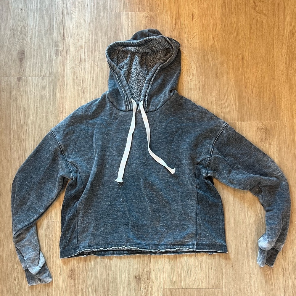 Charcoal cropped hoodie